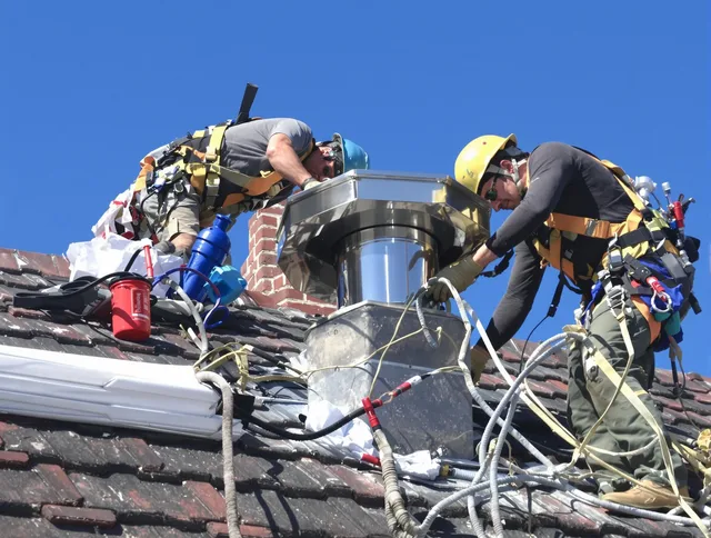 Protective chimney cap installed by Plantation Chimney Sweep in Plantation, FL