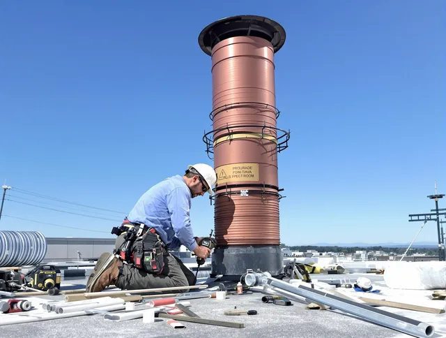 Installed chimney liner by Plantation Chimney Sweep in Plantation, FL