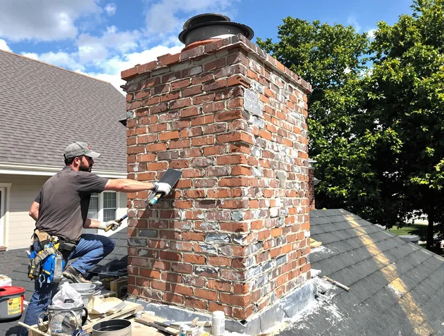 Completed chimney rebuild by Plantation Chimney Sweep in Plantation, FL