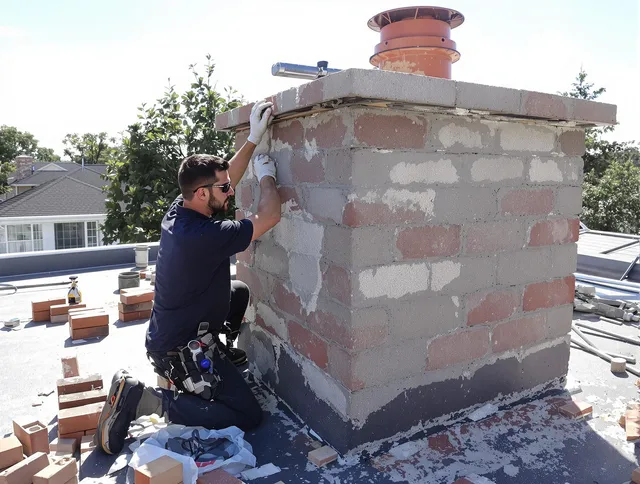 Advanced chimney repair process by Plantation Chimney Sweep in Plantation, FL