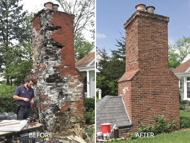 Plantation Chimney Sweep performing a full chimney restoration in Plantation, FL