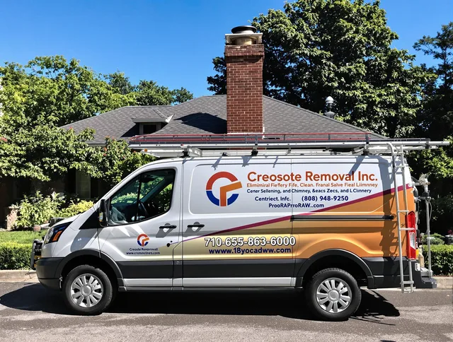 Plantation Chimney Sweep technician removing creosote safely in Plantation, FL