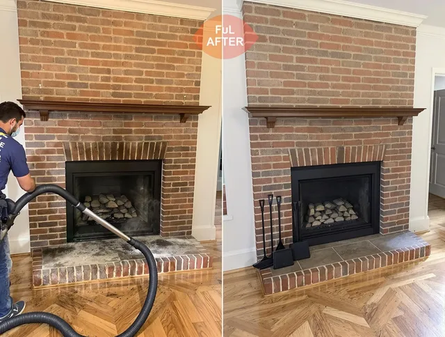 Plantation Chimney Sweep carefully sanitizing a fireplace in Plantation, FL