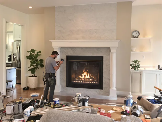 Newly installed fireplace by Plantation Chimney Sweep in Plantation, FL
