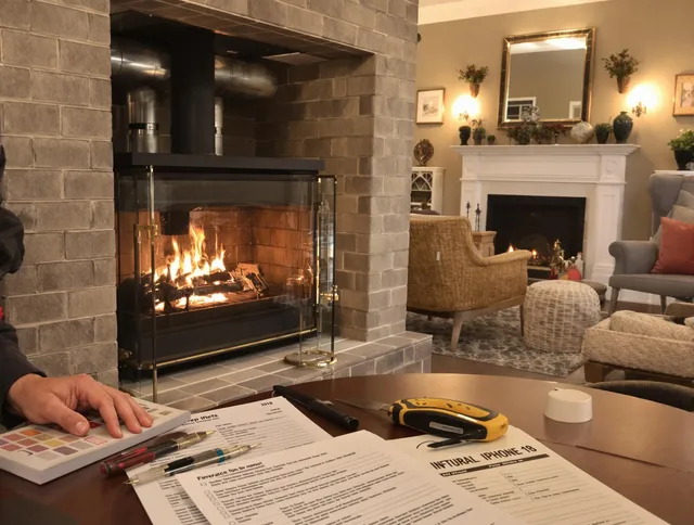 Plantation Chimney Sweep verifying fireplace safety measures in Plantation, FL
